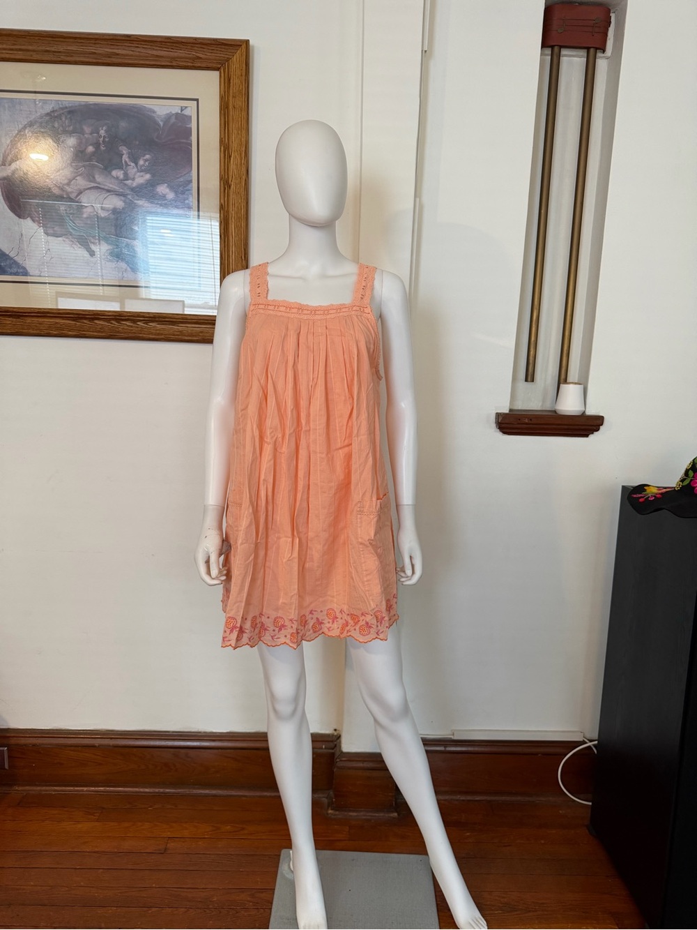 NWT Free people latecia embroidered mini dress M